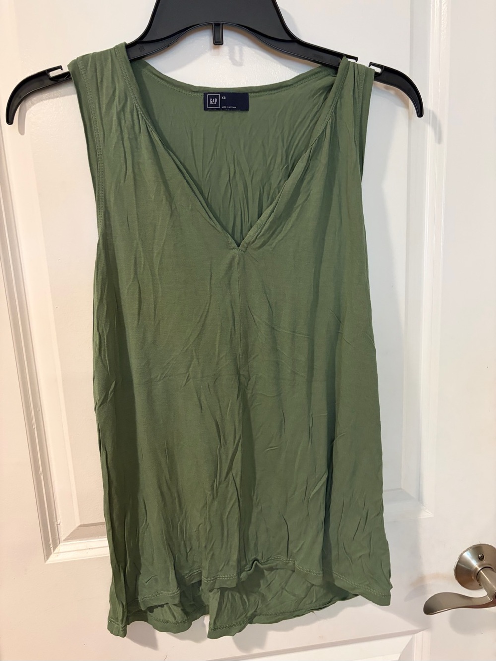 GAP Olive V-Neck Sleeveless Tank